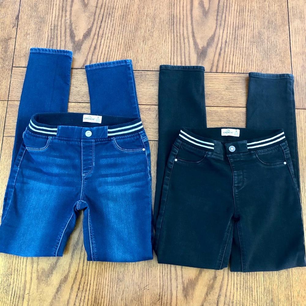 Girl Jordache Stretch Jeggings Bundle of 2, Size 14